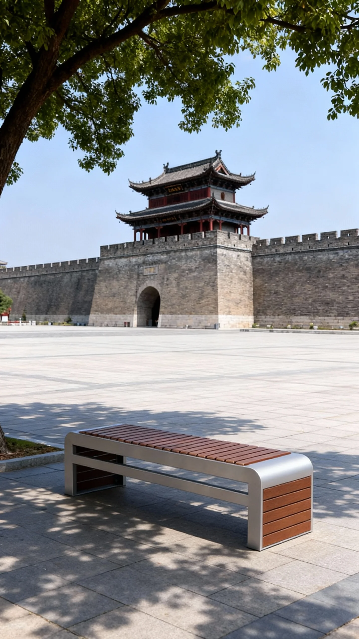 jimeng-2025-11-27-1554-把图片中椅子一模一样抠出来,不要改变外形。不要改变细节和颜色。背景换成仿古景区有....png