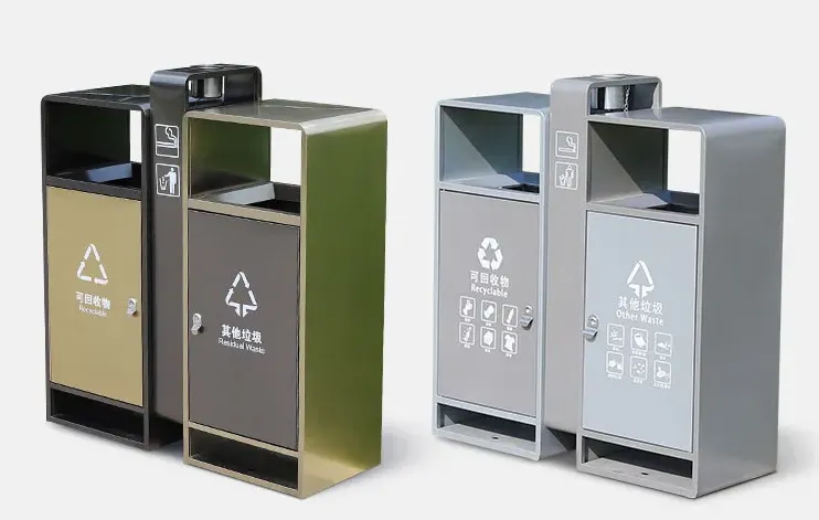 Stainless Steel Outdoor Trash Bin.webp