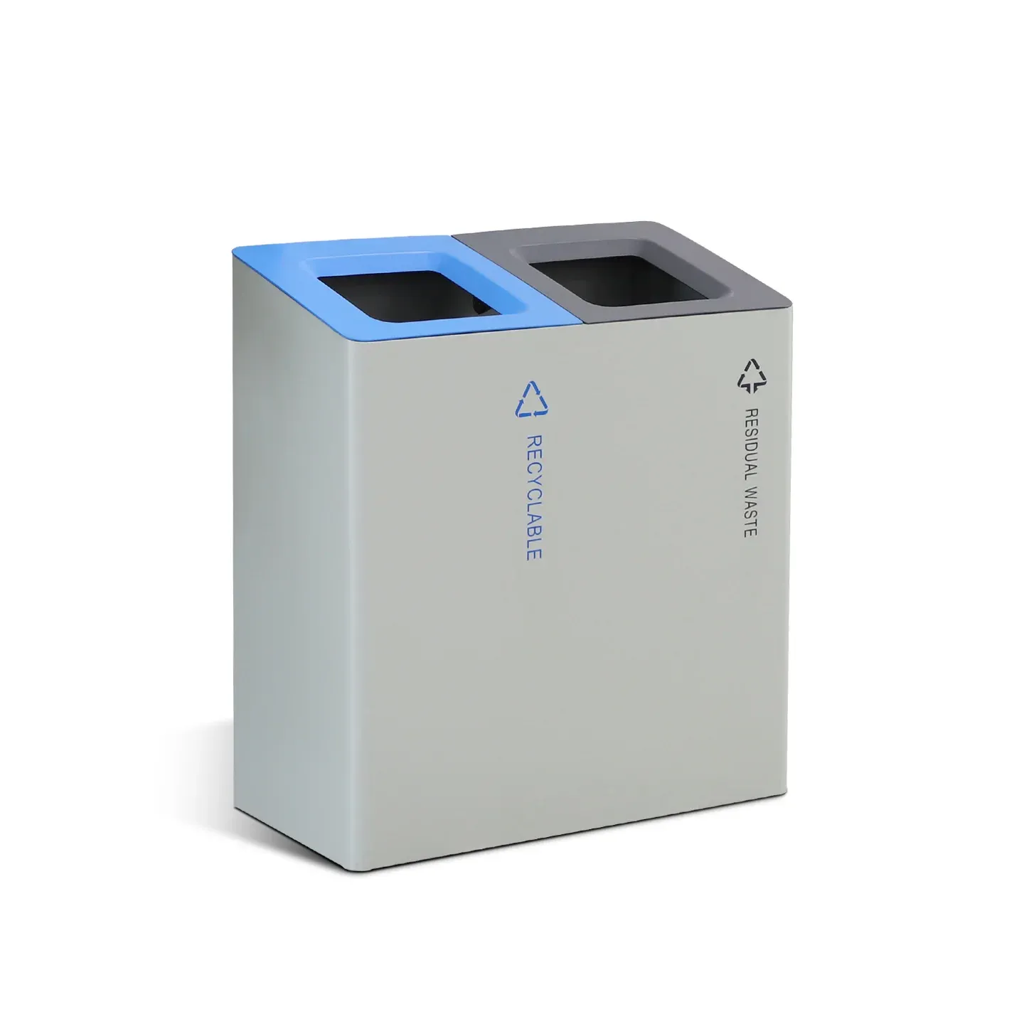 multi compartment recycling bin with dual waste streams