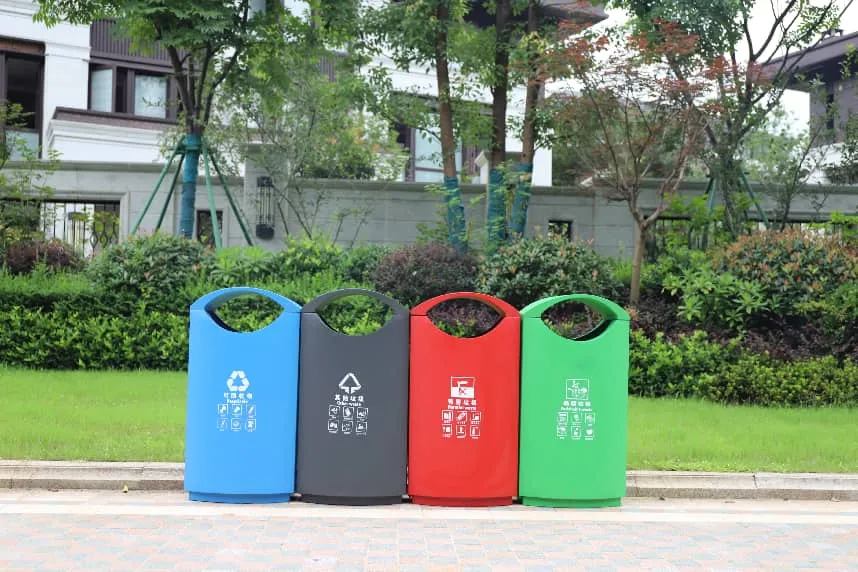 recycling bin colors for waste sorting guidance