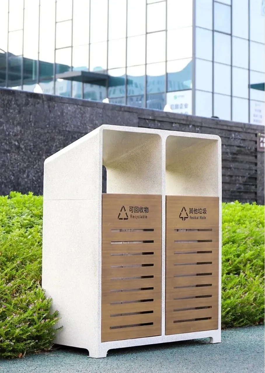 recycling bin for commercial projects in urban outdoor space