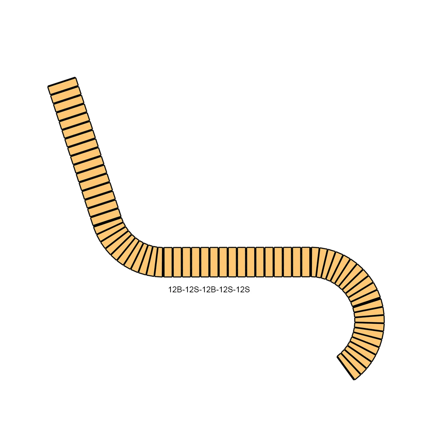 Multi-segment irregular curved bench layout drawing wooden slat seat schematic.jpg