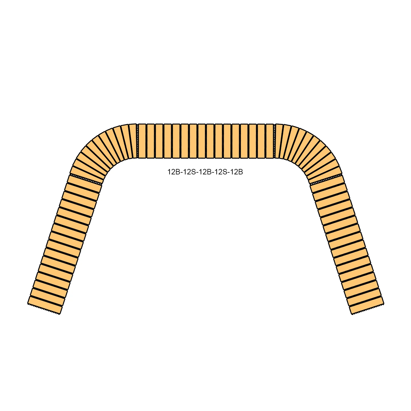U-shaped combined bench layout drawing wooden slat seat schematic.jpg