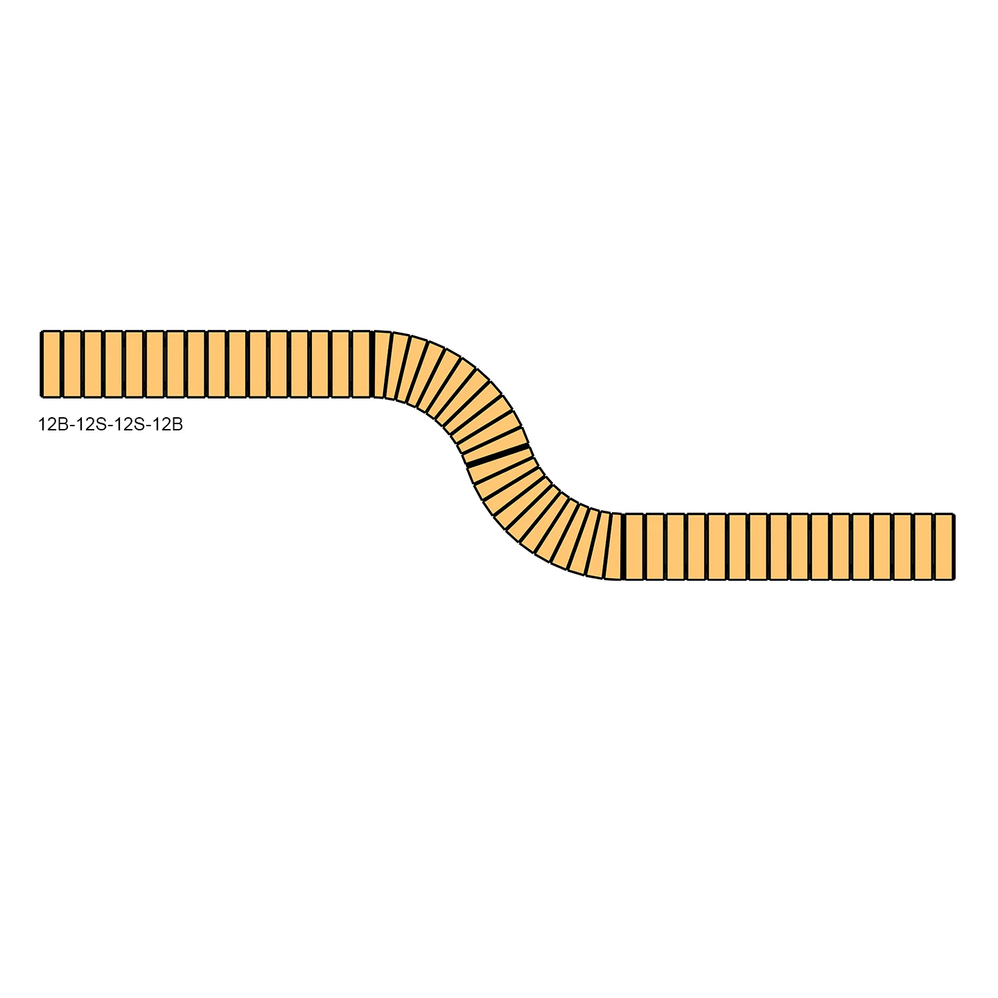 S-shaped combined bench layout drawing wooden slat seat schematic.jpg