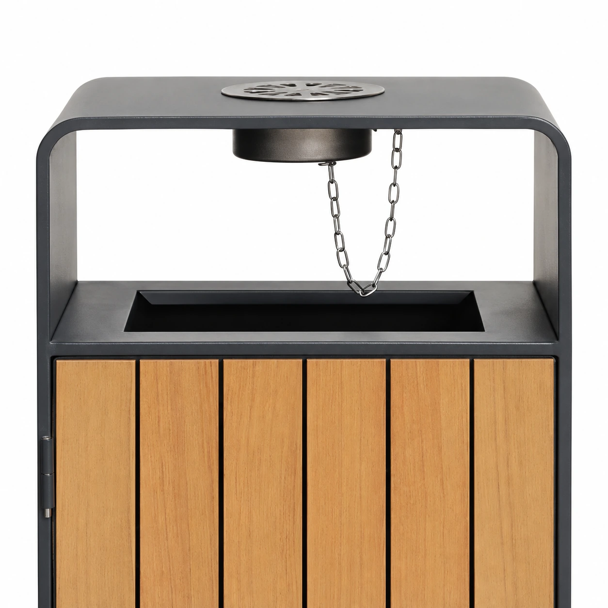 OTM-04BS rounded metal top surround above a recessed rectangular waste inlet